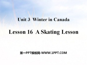 《A Skating Lesson》Winter in Canada PPT课件