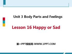 《Happy or Sad》Body Parts and Feelings PPT免费课件