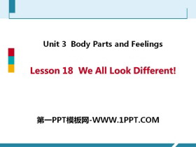 《We All Look Different!》Body Parts and Feelings PPT课件下载