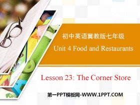 《The Corner Store》Food and Restaurants PPT教学课件