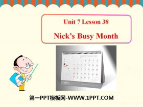 《Nick/s Busy Month》Days and Months PPT