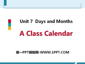 《A Class Calendar》Days and Months PPT教学课件