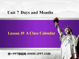 《A Class Calendar》Days and Months PPT课件下载
