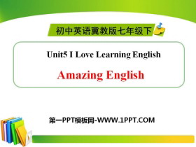 《Amazing English》I Love Learning English PPT