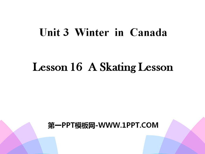 《A Skating Lesson》Winter in Canada PPT