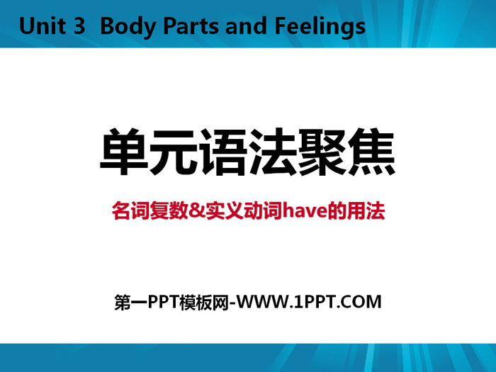 《单元语法聚焦》Body Parts and Feelings PPT
