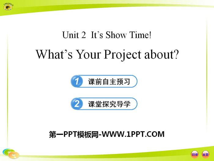 《What\s Your Project About?》It\s Show Time! PPT课件下载