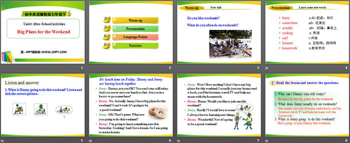 《Big Plans for the Weekend》After-School Activities PPT教学课件