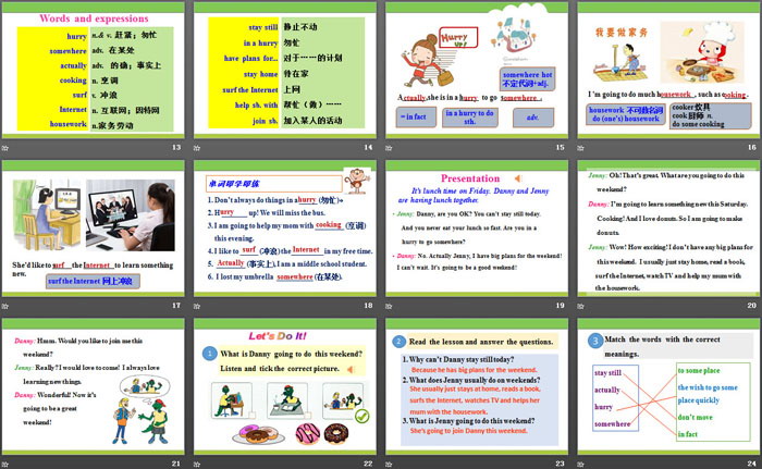 《Big Plans for the Weekend》After-School Activities PPT免费课件