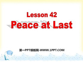 《Peace at Last》Work for Peace PPT教学课件