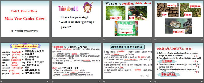 《Make Your Garden Grow!》Plant a Plant PPT
