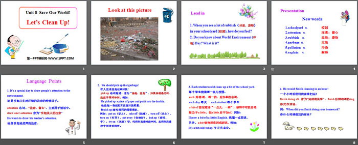《Let\s Clean Up!》Save Our World! PPT
