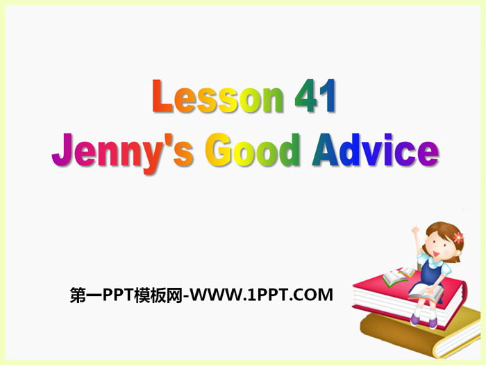 《Jenny\s Good Advice》Work for Peace PPT课件下载