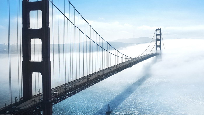 五张精美跨海大桥PPT背景图片