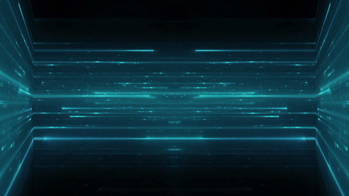 五张蓝色点线粒子科技PPT背景图片