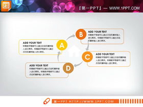 三张四结点循环关系PPT图表
