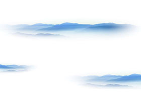 两张淡雅简洁群山云海PPT背景图片