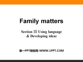 《Family matters》Section ⅢPPT