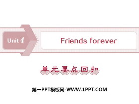 《Friends forever》单元要点回扣PPT