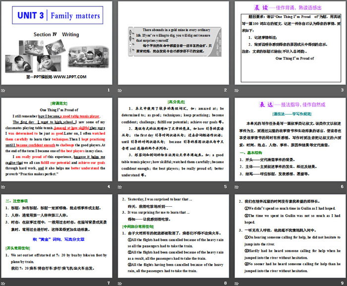 《Family matters》Section ⅣPPT课件
