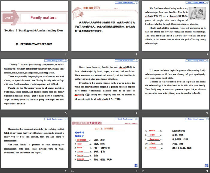 《Family matters》Section ⅠPPT下载