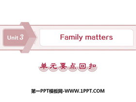 《Family matters》单元要点回扣PPT