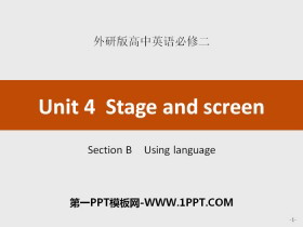 《Stage and screen》SectionB PPT