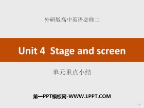 《Stage and screen》单元重点小结PPT