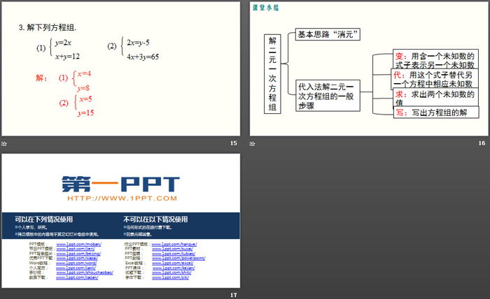 《求解二元一次方程组》二元一次方程组PPT(第1课时)