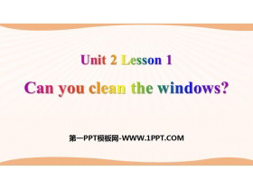 《Can you clean the windows?》Housework PPT课件