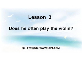 《Does he often play the violin?》Weekend PPT课件