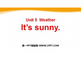 《It/s sunny》Weather PPT课件