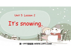 《It/s snowing》Weather PPT下载