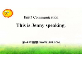 《This is Jenny speaking》Communications PPT课件