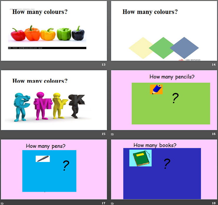 《How Many Colours》Numbers PPT课件