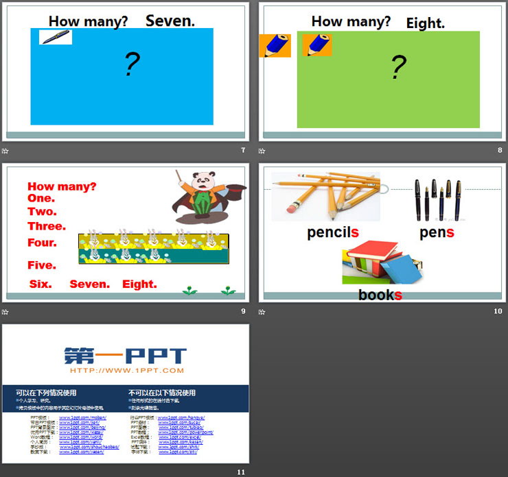 《How many books do you have?》Numbers PPT
