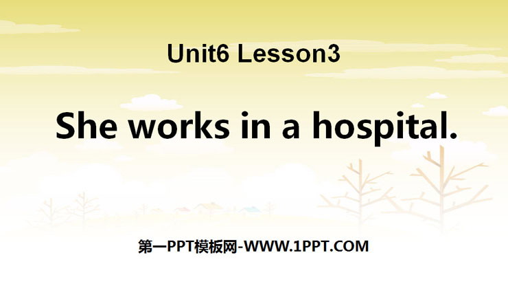《She works in a hospital》Family PPT下载