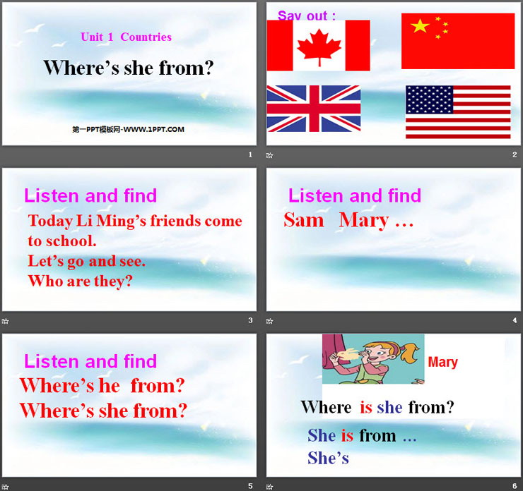 《Where\s she from?》Countries PPT课件
