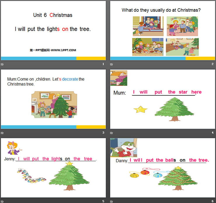 《I will put the lights on the tree》Christmas PPT