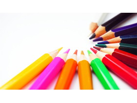 五张彩色铅笔PPT背景图片