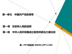 《中华人民共和国成立前各种政治力量》PPT教学课件