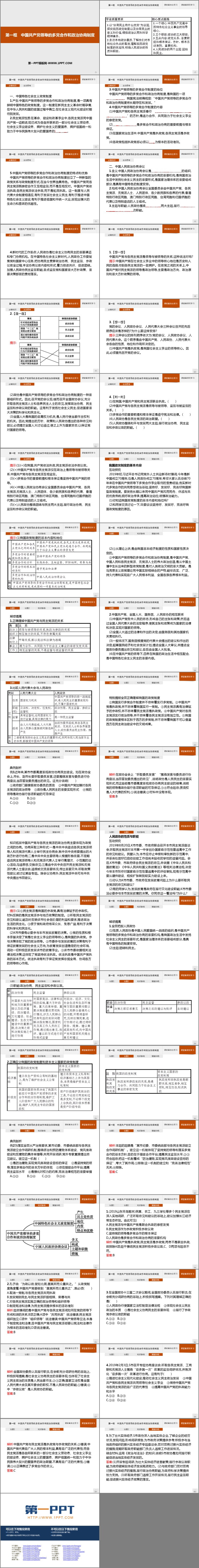 《中国共产党领导的多党合作和政治协商制度》PPT课件下载