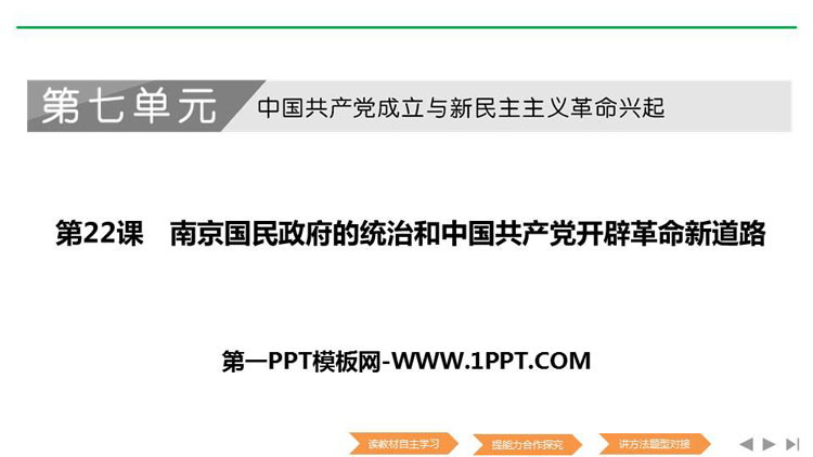 《南京国民政府的统治和中国共产党开辟革命新道路》PPT下载