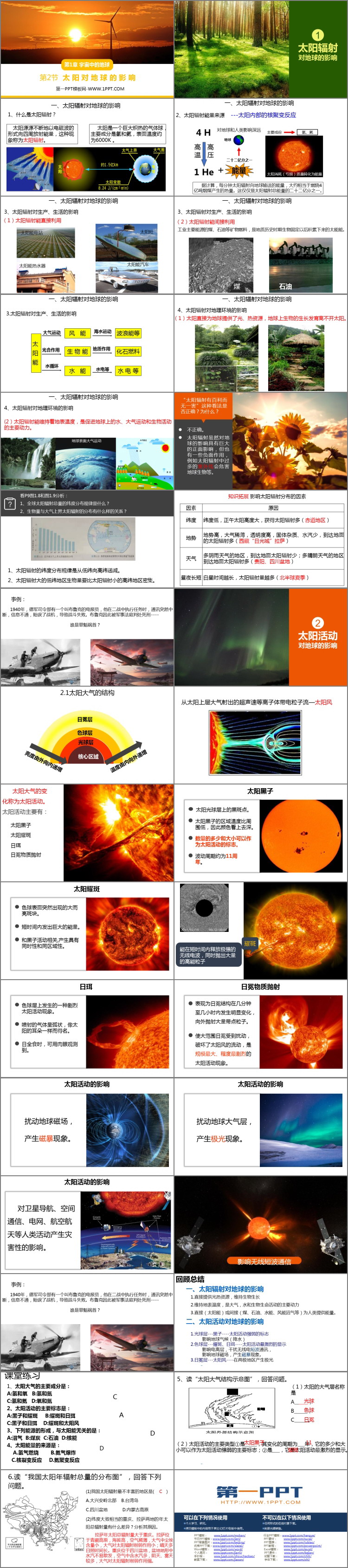 《太阳对地球的影响》PPT课件下载