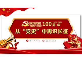 《从“党史”中再识长征》热烈庆祝中国共产党成立100周年PPT