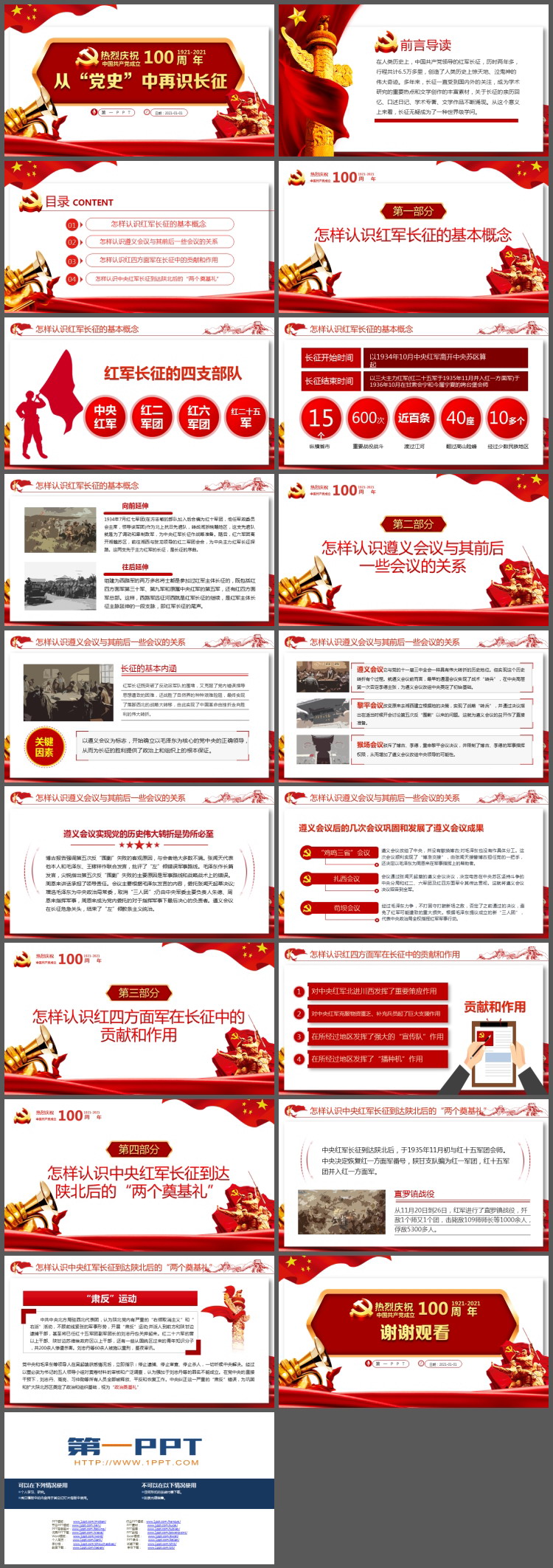 《从"党史"中再识长征》热烈庆祝中国共产党成立100周年ppt