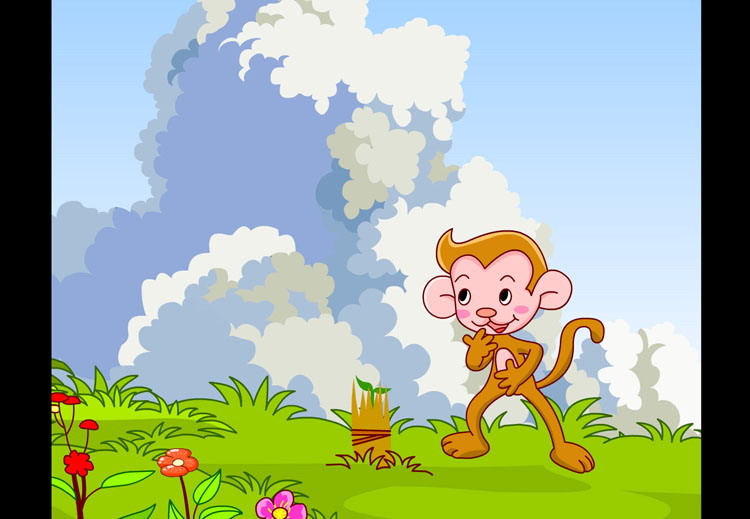 《猴子种葡萄》Flash动画课件