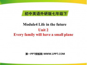 《Every family will have a small plane》Life in the future PPT课件下载