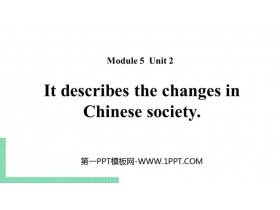 《It descibes the changes in Chinese society》Lao She/s Teahouse PPT教学课件