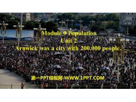 《Arnwick was a city with 200.000 people》Population PPT精品课件